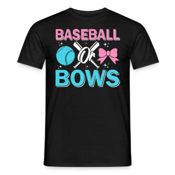 Baseball oder Bögen Geschlecht enthüllen Lustiges Baby - Männer T-Shirt - Schwarz - Vorne - AI Model Male 178 light (178cm)