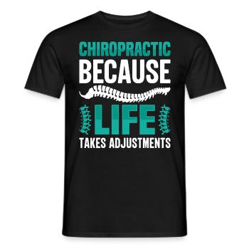 Chiropratique Drôle Physiothérapeute Colonne vertébrale - T-shirt homme - noir - Devant - AI Model Male 178 light (178cm)