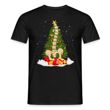 Funny Orthopedic Spine Adjustment Chiropractic - Men's T-Shirt - black - Front - AI Model Male 178 light (178cm)