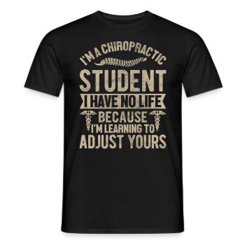 Chiropractic Student Funny Orthopedic Back - Men's T-Shirt - black - Front - AI Model Male 178 light (178cm)