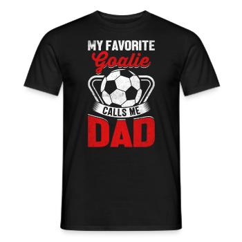 Mein Lieblingstorwart nennt mich Papa Lustiger Vater Väter - Männer T-Shirt - Schwarz - Vorne - AI Model Male 178 light (178cm)