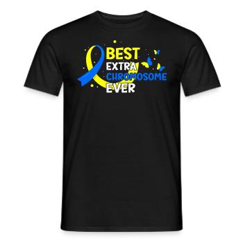Bestes Extra-Chromosom aller Zeiten Down-Syndrom - Männer T-Shirt - Schwarz - Vorne - AI Model Male 178 light (178cm)