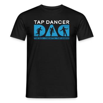 Papa danseur de claquettes L’idole Le mythe Les claquettes - T-shirt homme - noir - Devant - AI Model Male 178 light (178cm)