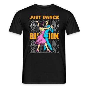 Ballroom Dance Just Dance Ballroom Dance Sport - Men's T-Shirt - black - Front - AI Model Male 178 light (178cm)