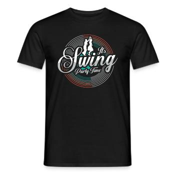 Swing Dance It's Swing Party Time Ballroom Dance - Männer T-Shirt - Schwarz - Vorne - AI Model Male 178 light (178cm)