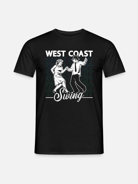 Swing Dance West Coast Swing Loves Couple Dancing - Männer T-Shirt - Schwarz