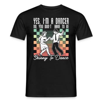Swing Dance Yes I'm A Dancer Retro Loves Dancing - Men's T-Shirt - black - Front - AI Model Male 178 light (178cm)