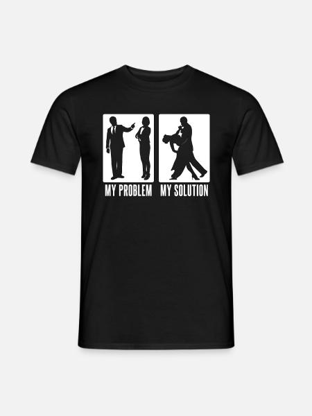 Danseuse de salon Mon problème Mon pictogramme Maman Papa - T-shirt homme - noir