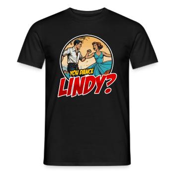 Swing Dance You Dance Lindy Dancing Swing Dancer - Men's T-Shirt - black - Front - AI Model Male 178 light (178cm)
