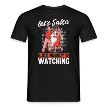 Salsa Dance Let's Salsa Like Dancing Salsa Dancer - Men's T-Shirt - black - Front - AI Model Male 178 light (178cm)