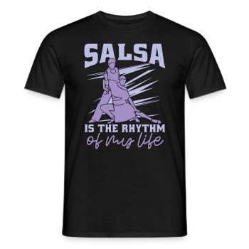 Salsa Dance Salsa Is The Rhythm Of Mambo Music - Men's T-Shirt - black - Front - AI Model Male 178 light (178cm)