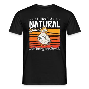 Cockatiel I Have A Natural Budgie Cockatiel Lover - Men's T-Shirt - black - Front - AI Model Male 178 light (178cm)