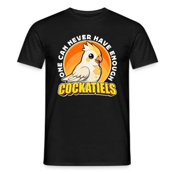 Calopsitte On ne peut jamais assez Perruche amateur - T-shirt homme - noir - Devant - AI Model Male 178 light (178cm)