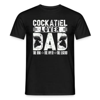 Cockatiel Lover Dad The Idol The Ornamental Bird - Men's T-Shirt - black - Front - AI Model Male 178 light (178cm)