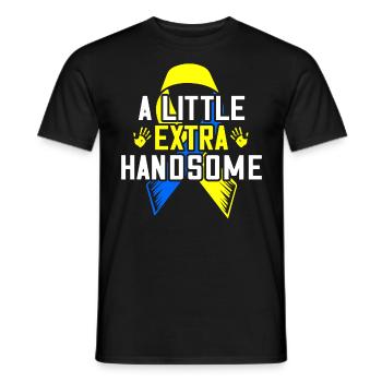 Un peu plus beau trisomique bleu et - T-shirt homme - noir - Devant - AI Model Male 178 light (178cm)