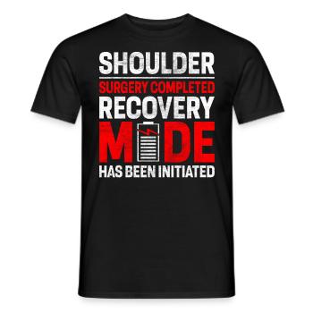 Schulteroperation Verletzungsgenesung Reha gebrochen - Männer T-Shirt - Schwarz - Vorne - AI Model Male 178 light (178cm)