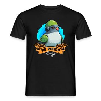 Pigeon voyageur Be Weird aime toujours les courses de pigeons - T-shirt homme - noir - Devant - AI Model Male 178 light (178cm)