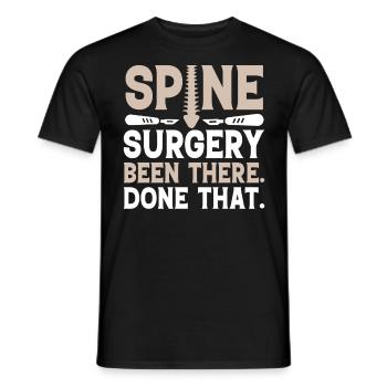 Spine Surgery Funny Scoliosis Back Surgery Lumbar - Men's T-Shirt - black - Front - AI Model Male 178 light (178cm)