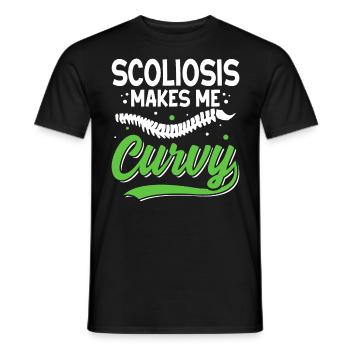 Drôle de scoliose Ruban vert Spin Fusion Spine - T-shirt homme - noir - Devant - AI Model Male 178 light (178cm)