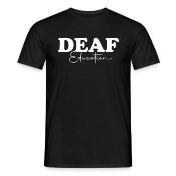 Gehörlosenpädagogik ASL-Lehrerin Lustig Gehörlose und Harte von - Männer T-Shirt - Schwarz - Vorne - AI Model Male 178 light (178cm)