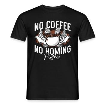 Pigeon voyageur Pas de café Pas de pigeons Amateur de café - T-shirt homme - noir - Devant - AI Model Male 178 light (178cm)