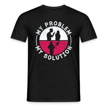 Pigeon voyageur Mon problème Mon pictogramme Maman Papa - T-shirt homme - noir - Devant - AI Model Male 178 light (178cm)