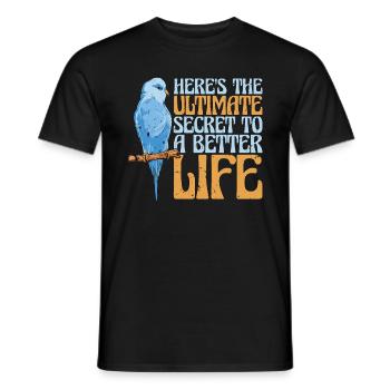 Perruche : Voici l’ultime perruche perruche - T-shirt homme - noir - Devant - AI Model Male 178 light (178cm)