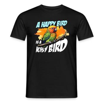 Conure A Happy Bird Is A Parrot Owner Conure Lover - Men's T-Shirt - black - Front - AI Model Male 178 light (178cm)