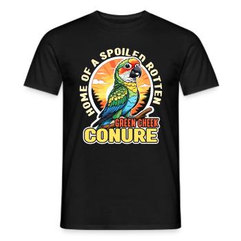Conure Home Of A Spoiled Rotten Parrot Pet Bird - Männer T-Shirt - Schwarz - Vorne - AI Model Male 178 light (178cm)