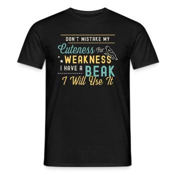 Conure Don't Mistake My Cuteness Sun Conure Lover - Men's T-Shirt - black - Front - AI Model Male 178 light (178cm)