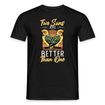 Conure Two Suns Are Better Than One Sun Conure - Men's T-Shirt - black - Front - AI Model Male 178 light (178cm)