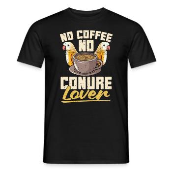 Conure Lover No Coffee No Sun Conure Coffee Lover - Men's T-Shirt - black - Front - AI Model Male 178 light (178cm)