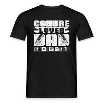 Conure Lover Dad The Idol The Myth The Sun Conure - Men's T-Shirt - black - Front - AI Model Male 178 light (178cm)