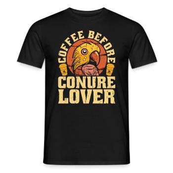 Conure Lover Coffee Parrot Owner Coffee Lover - Männer T-Shirt - Schwarz - Vorne - AI Model Male 178 light (178cm)