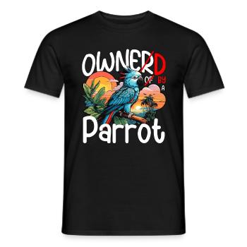 Parrot Owned By A Parrot Bird Owner Ornithologist - Männer T-Shirt - Schwarz - Vorne - AI Model Male 178 light (178cm)