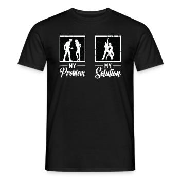 Danseuse de salsa Mon problème Ma solution Pictogramme Maman - T-shirt homme - noir - Devant - AI Model Male 178 light (178cm)