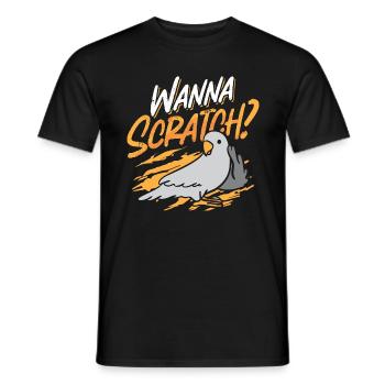 Gris africain veulent gratter ornithologie ornithologique - T-shirt homme - noir - Devant - AI Model Male 178 light (178cm)