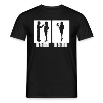 Perroquet gris africain mon problème mon pictogramme maman - T-shirt homme - noir - Devant - AI Model Male 178 light (178cm)