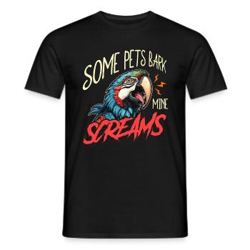 Ara oiseau certains animaux de compagnie écorce ornithologie ara amant - T-shirt homme - noir - Devant - AI Model Male 178 light (178cm)