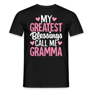 Mes plus grandes bénédictions Appelez-moi grand-mère drôle - T-shirt homme - noir - Devant - AI Model Male 178 light (178cm)