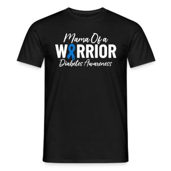 Mama Of A Warrior Blue Ribbon Juvenile Diabetes - Men's T-Shirt - black - Front - AI Model Male 178 light (178cm)