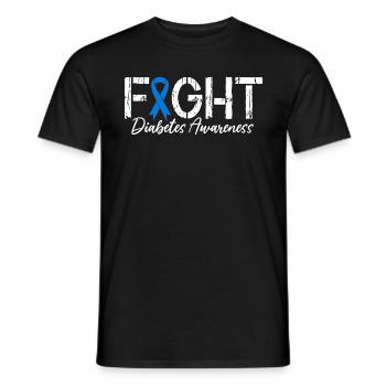 Fight Diabetes Awareness Type 1 Juvenile Diabetes - Men's T-Shirt - black - Front - AI Model Male 178 light (178cm)