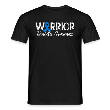 Diabetes Warrior T1D Blue Ribbon Juvenile - Men's T-Shirt - black - Front - AI Model Male 178 light (178cm)