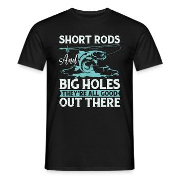 Pêche Sur Glace Cannes Courtes Et Gros Trous Pêcheurs Sur Glace - T-shirt homme - noir - Devant - AI Model Male 178 light (178cm)