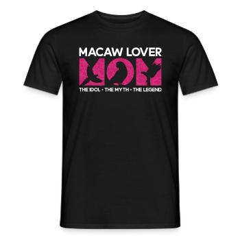 Amant Ara Maman L’Idole Le Mythe Le Propriétaire Perroquet - T-shirt homme - noir - Devant - AI Model Male 178 light (178cm)