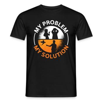 Macaw Lover My Problem My Solution Pictogram Dad - Men's T-Shirt - black - Front - AI Model Male 178 light (178cm)