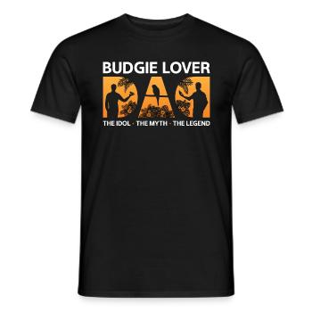 Amoureux des perruches Papa L’idole Le mythe Propriétaire de perruche - T-shirt homme - noir - Devant - AI Model Male 178 light (178cm)