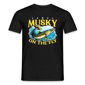 Musky Fishing Musky On The Fly Predatory Fish - Männer T-Shirt - Schwarz - Vorne - AI Model Male 178 light (178cm)