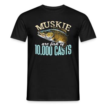 Musky Fishing Muskie Are Fish Of Predatory Fish - Männer T-Shirt - Schwarz - Vorne - AI Model Male 178 light (178cm)