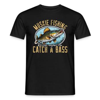 Muskie Fishing Because Anyone Can Catch Musky Fish - Men's T-Shirt - black - Front - AI Model Male 178 light (178cm)